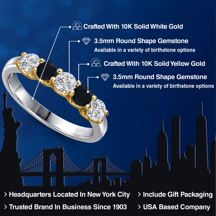 Ring in 10K Two Tone Gold