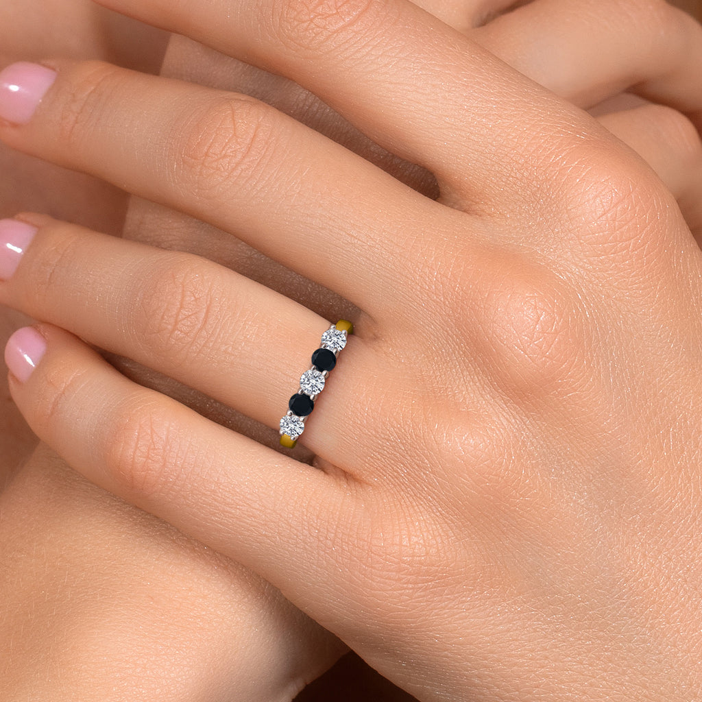 Ring in 10K Two Tone Gold