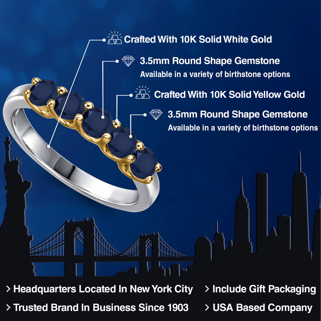 Ring in 10K Two Tone Gold