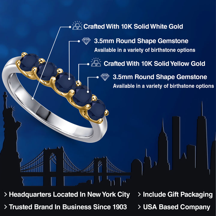 Ring in 10K Two Tone Gold