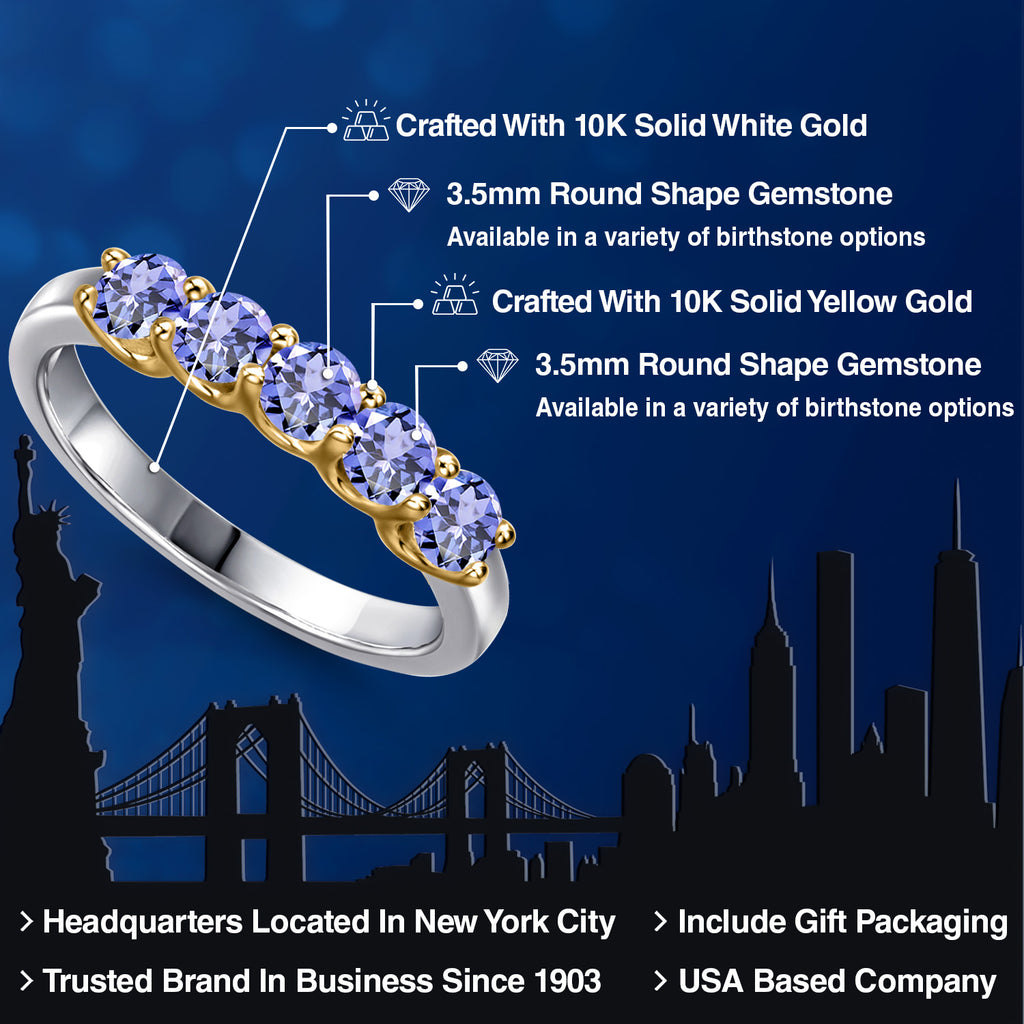 Ring in 10K Two Tone Gold
