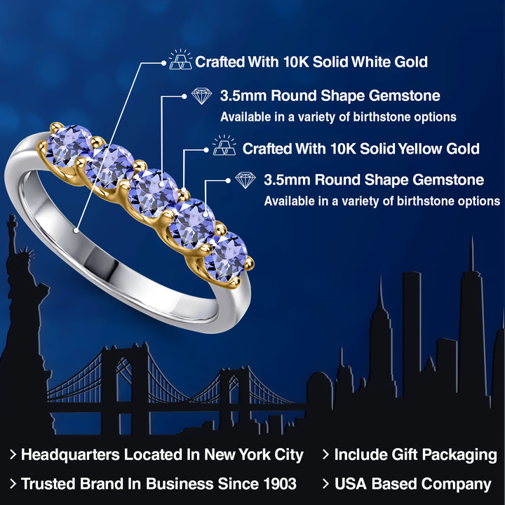 Ring in 10K Two Tone Gold