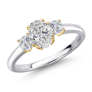 Ring in 10K Two Tone Gold