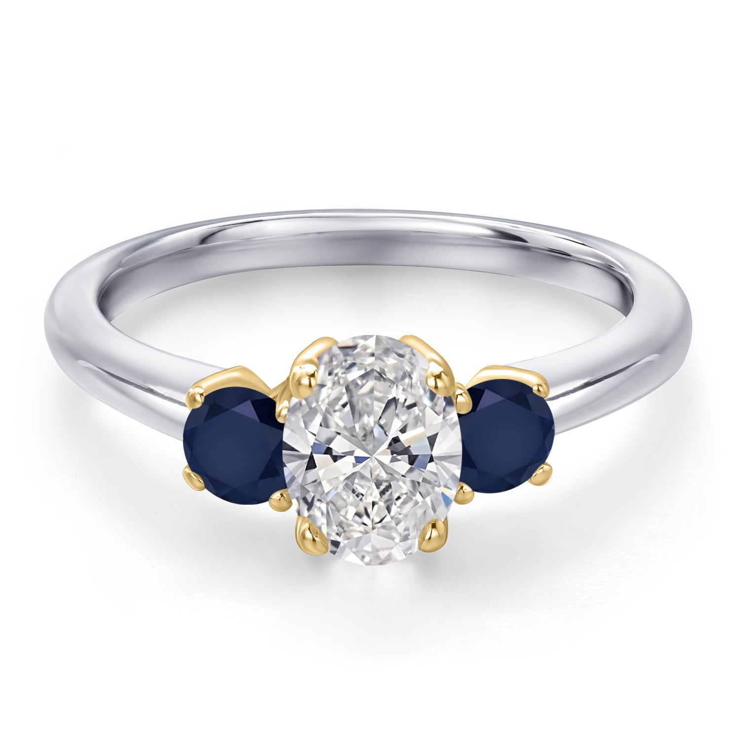 Ring in 10K Two Tone Gold