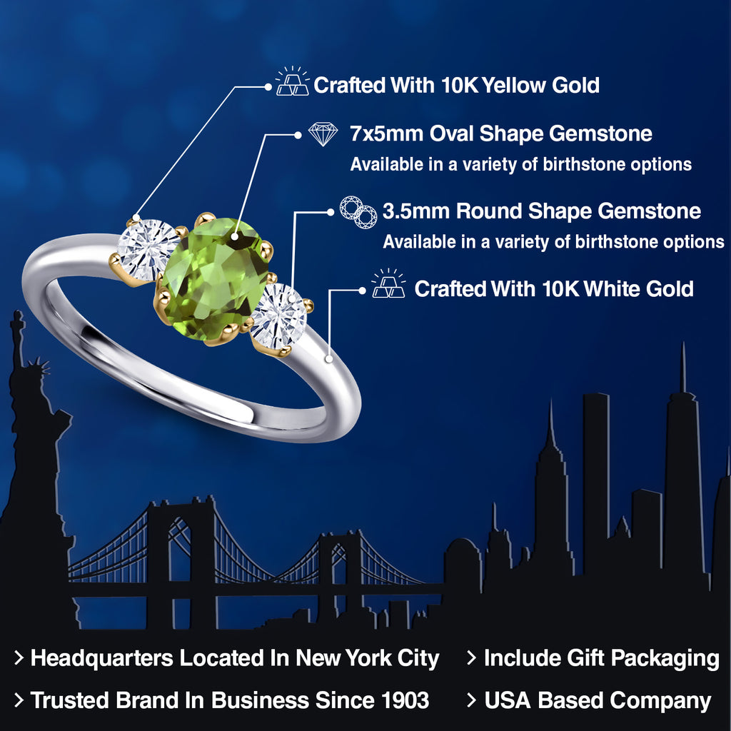 Ring in 10K Two Tone Gold