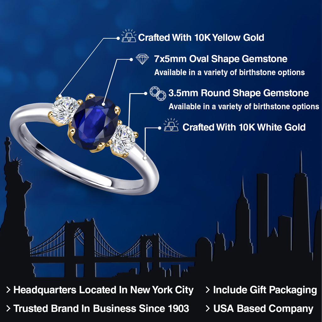 Ring in 10K Two Tone Gold