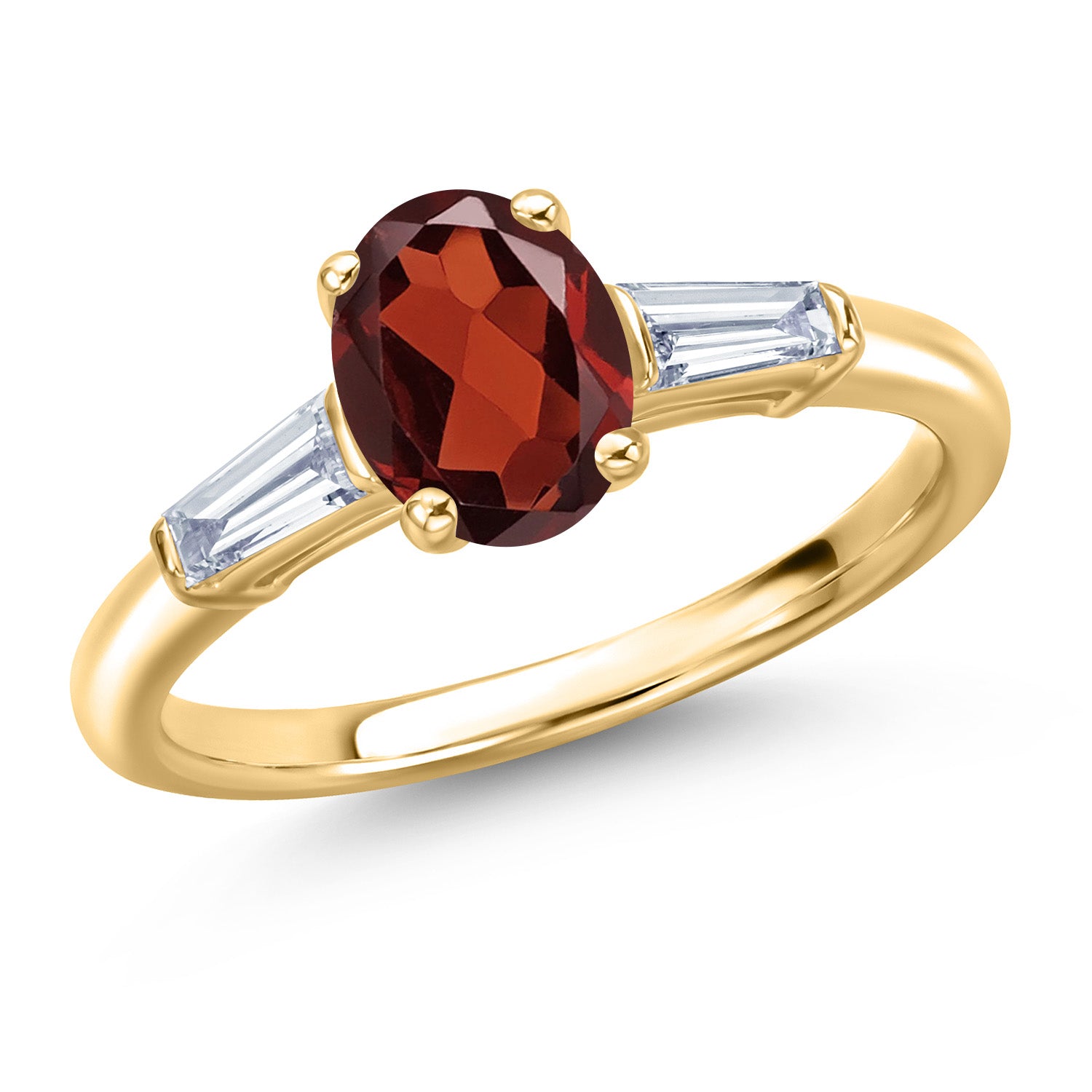 Garnet - January_8_Ring in 10K Yellow Gold