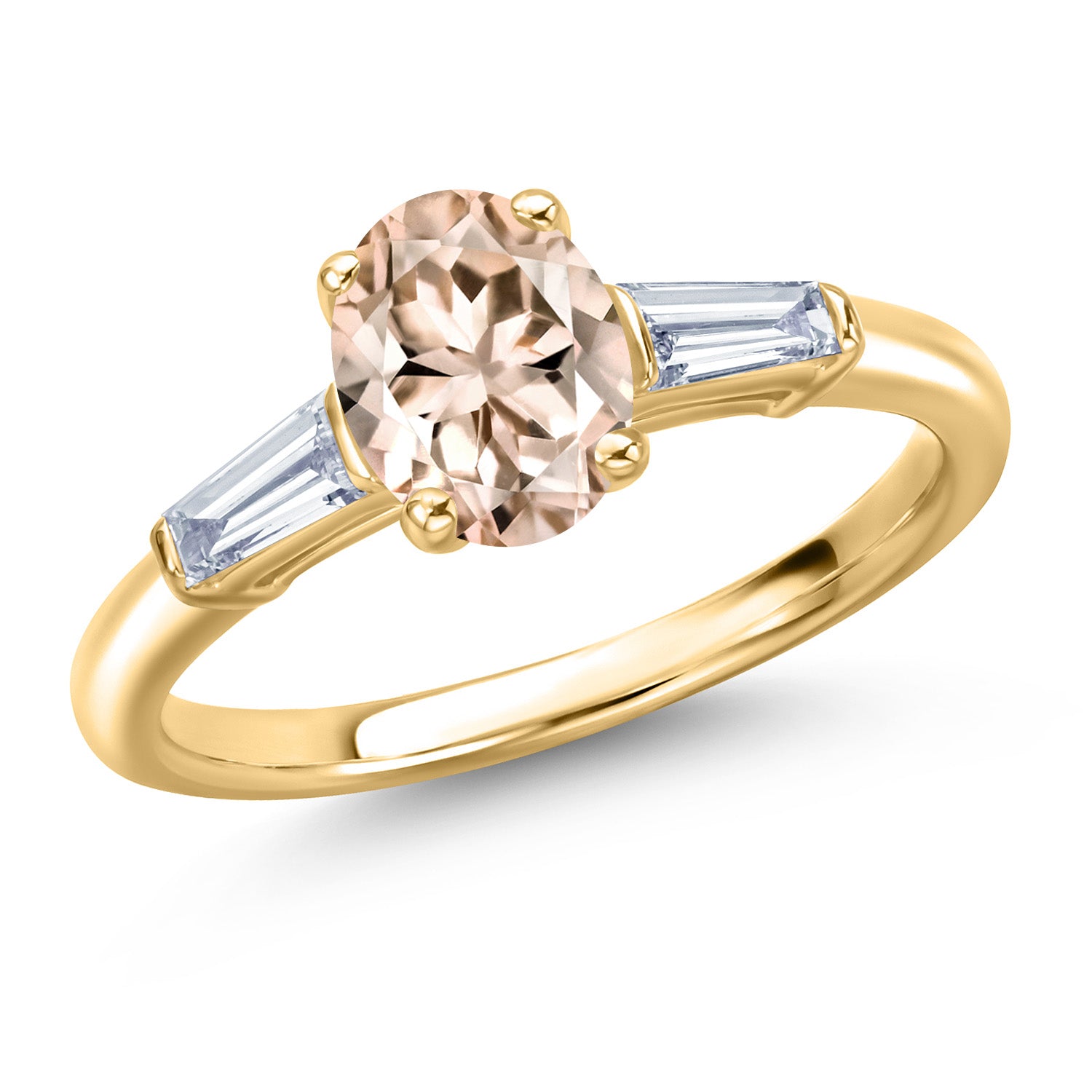 Morganite - October_8_Ring in 10K Yellow Gold