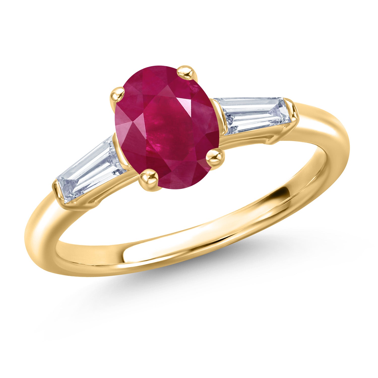 Ruby - July_8_Ring in 10K Yellow Gold