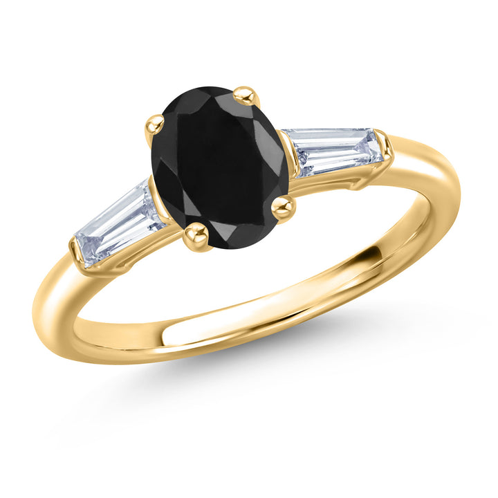 Black Sapphire - September_7_Ring in 10K Yellow Gold