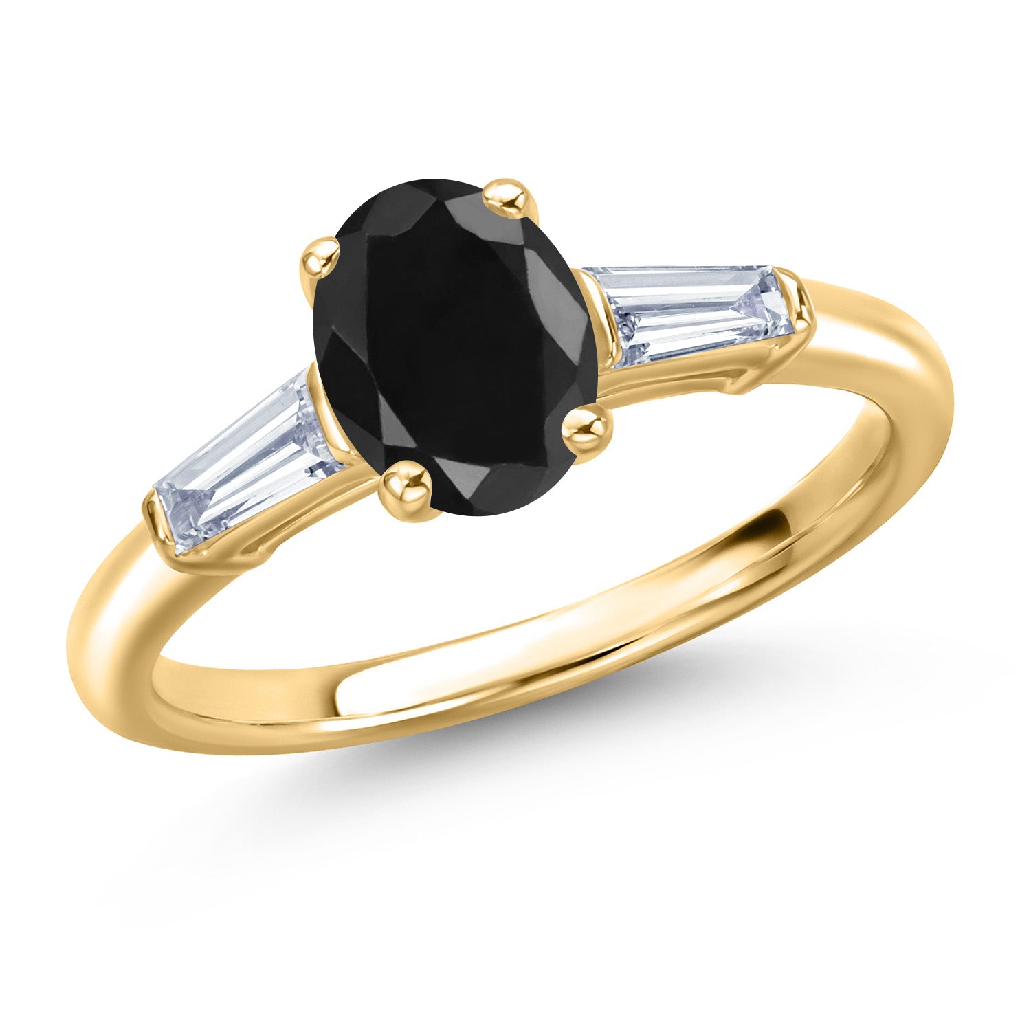 Black Sapphire - September_8_Ring in 10K Yellow Gold