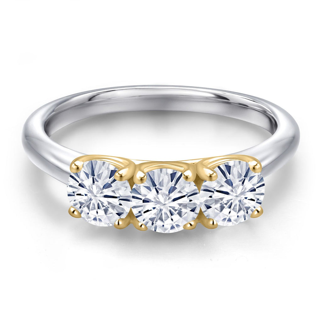 Ring in 925 Sterling Silver and 10K Yellow Gold
