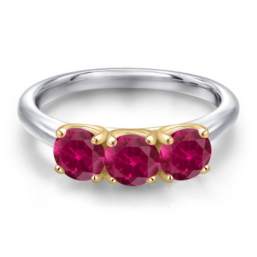 Ring in 925 Sterling Silver and 10K Yellow Gold