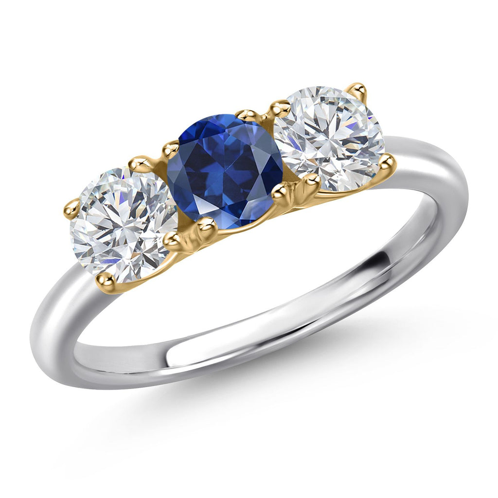 Ring in 925 Sterling Silver and 10K Yellow Gold