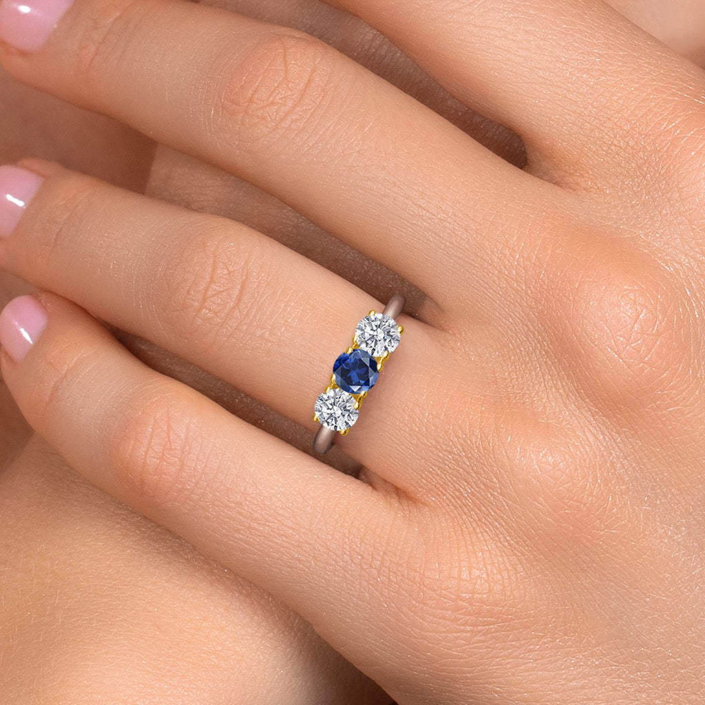 Ring in 925 Sterling Silver and 10K Yellow Gold