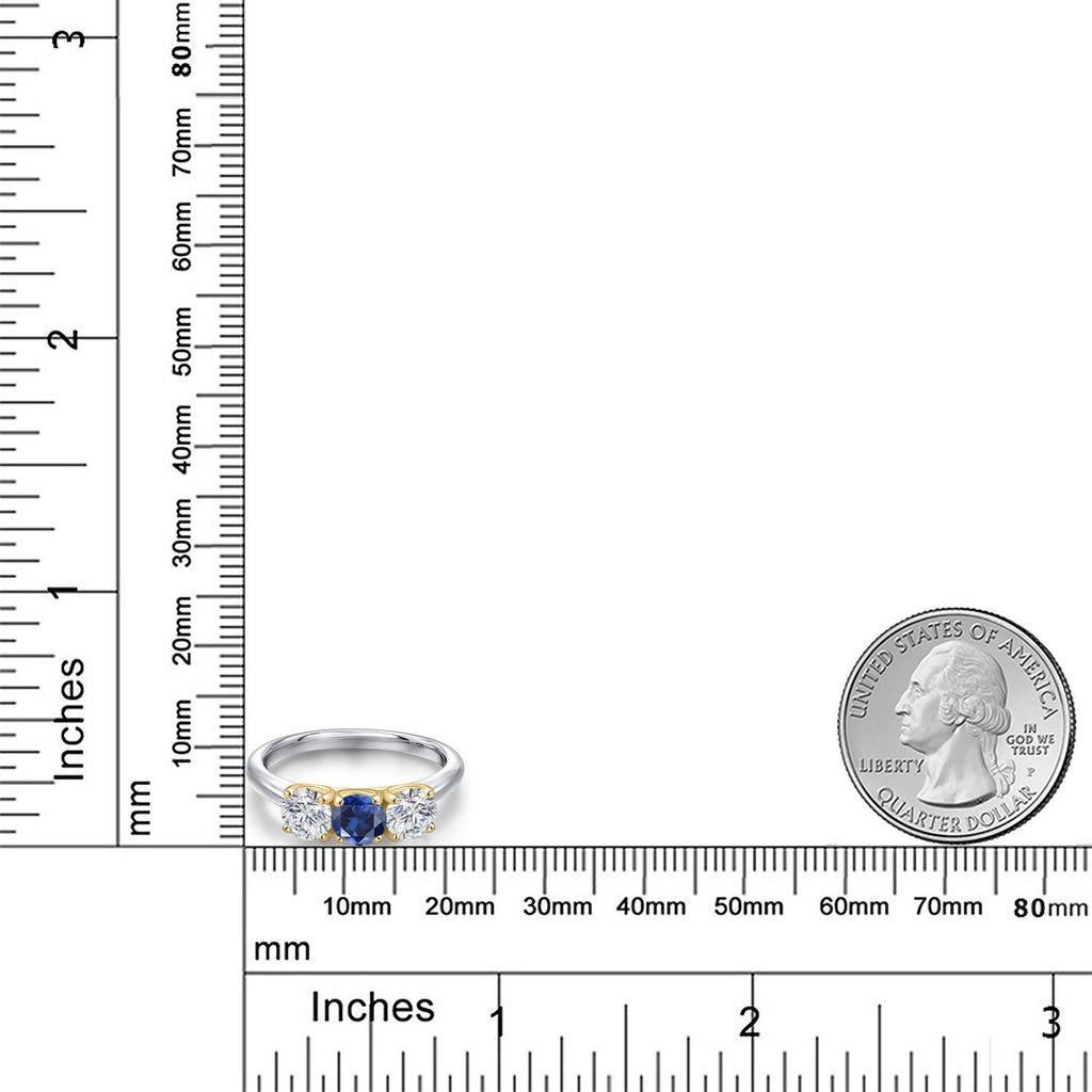 Ring in 925 Sterling Silver and 10K Yellow Gold