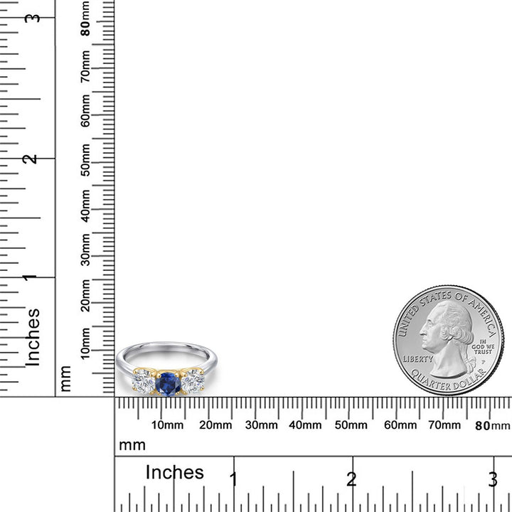 Ring in 925 Sterling Silver and 10K Yellow Gold