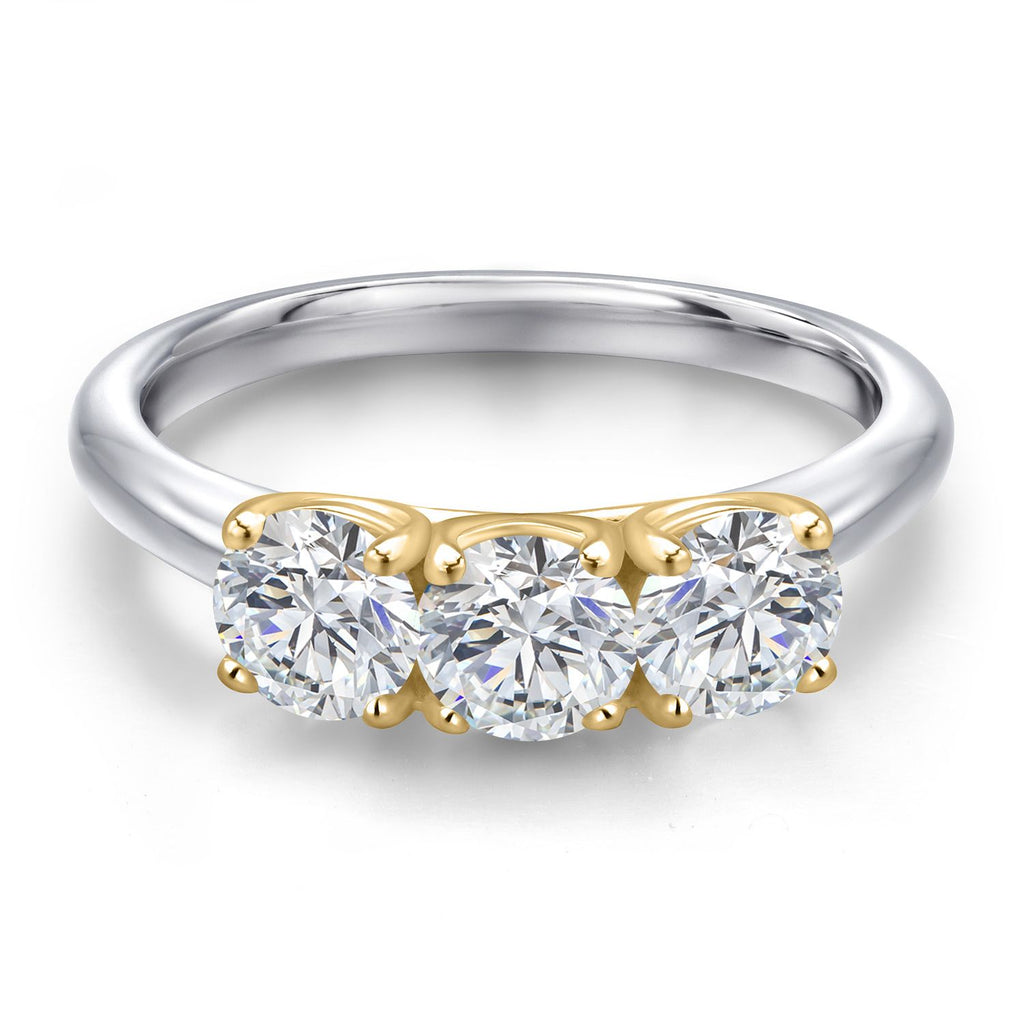 Ring in 925 Sterling Silver and 10K Yellow Gold