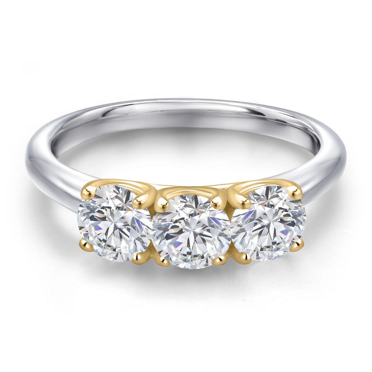 Ring in 925 Sterling Silver and 10K Yellow Gold