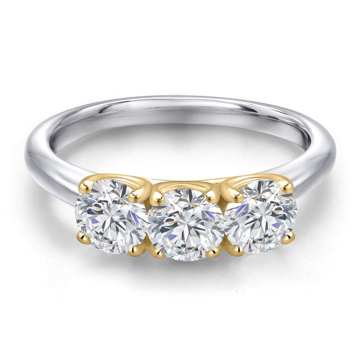 Ring in 925 Sterling Silver and 10K Yellow Gold