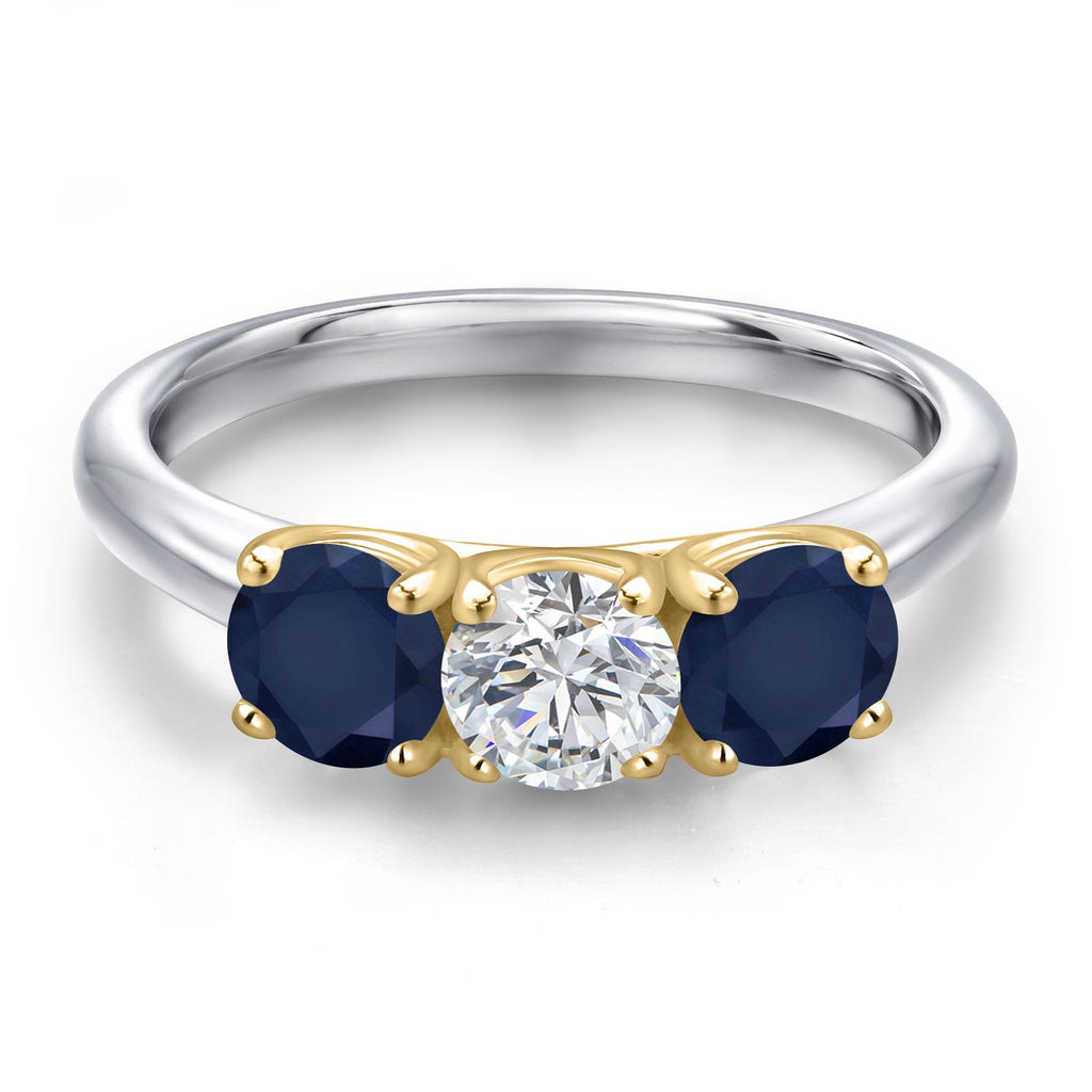 Ring in 925 Sterling Silver and 10K Yellow Gold