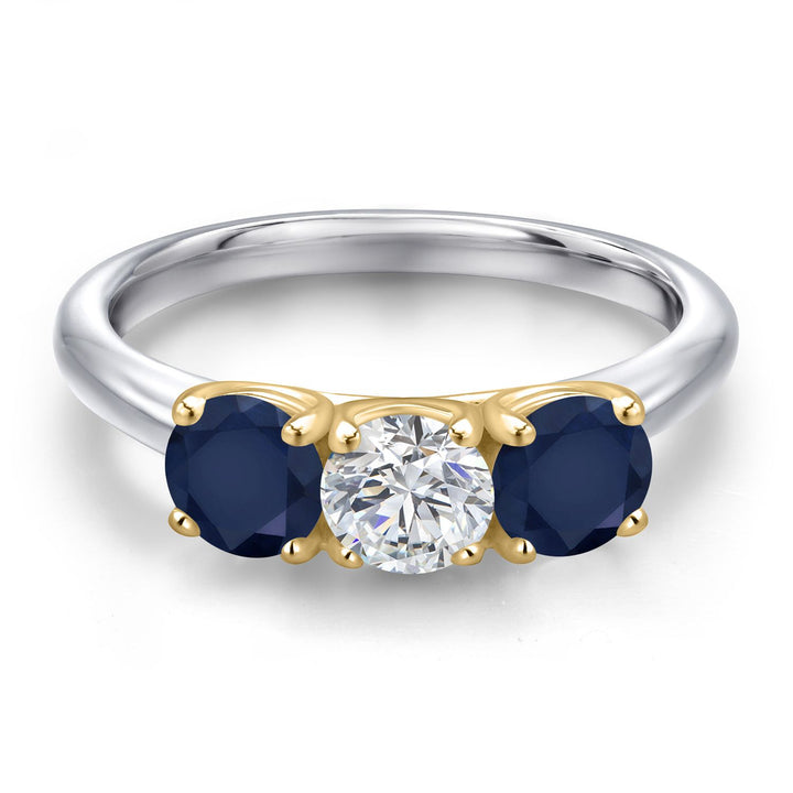 Ring in 925 Sterling Silver and 10K Yellow Gold