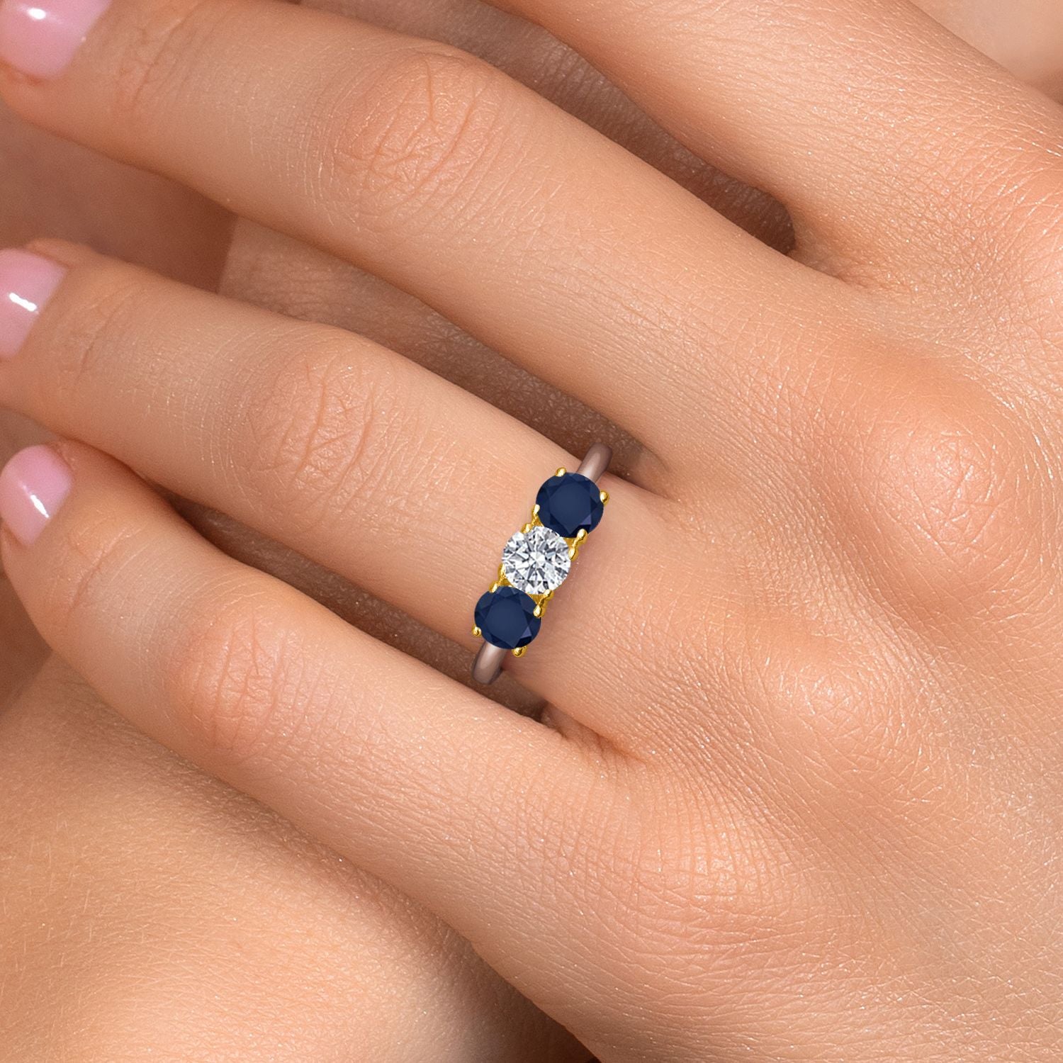 Ring in 925 Sterling Silver and 10K Yellow Gold