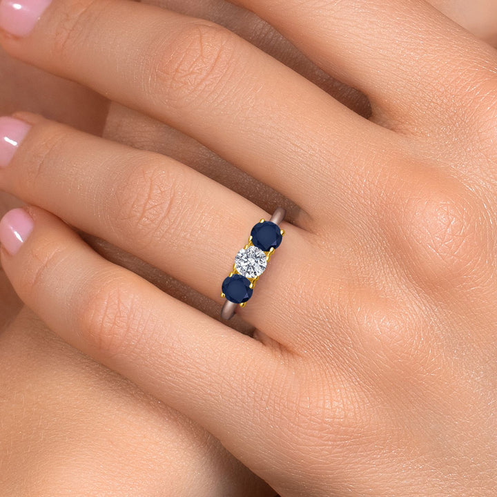 Ring in 925 Sterling Silver and 10K Yellow Gold