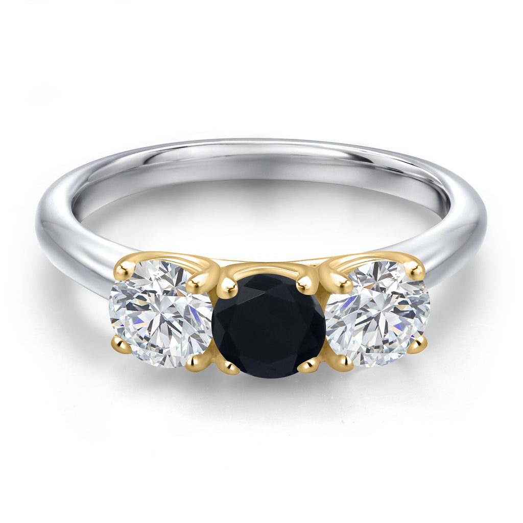 Ring in 925 Sterling Silver and 10K Yellow Gold