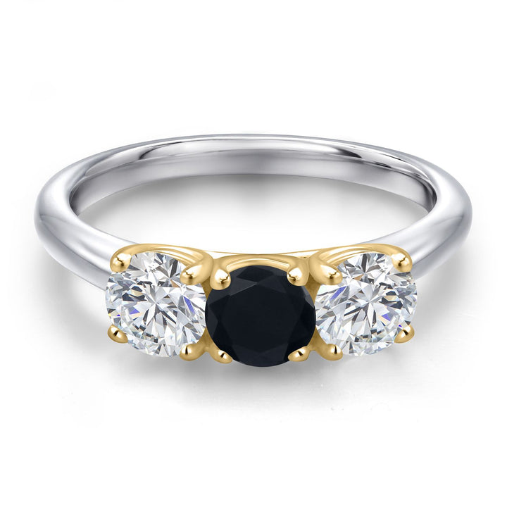 Ring in 925 Sterling Silver and 10K Yellow Gold