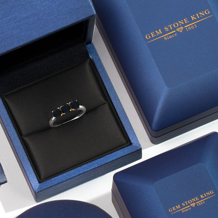 Ring in 925 Sterling Silver and 10K Yellow Gold