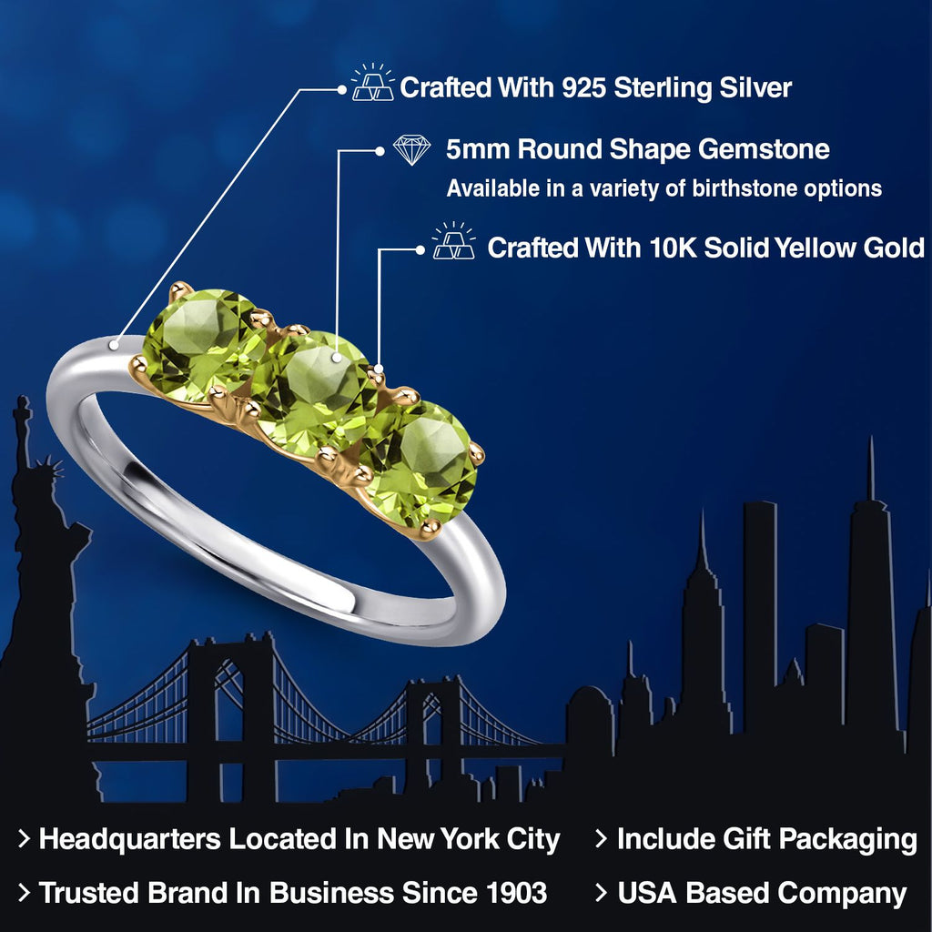 Ring in 925 Sterling Silver and 10K Yellow Gold