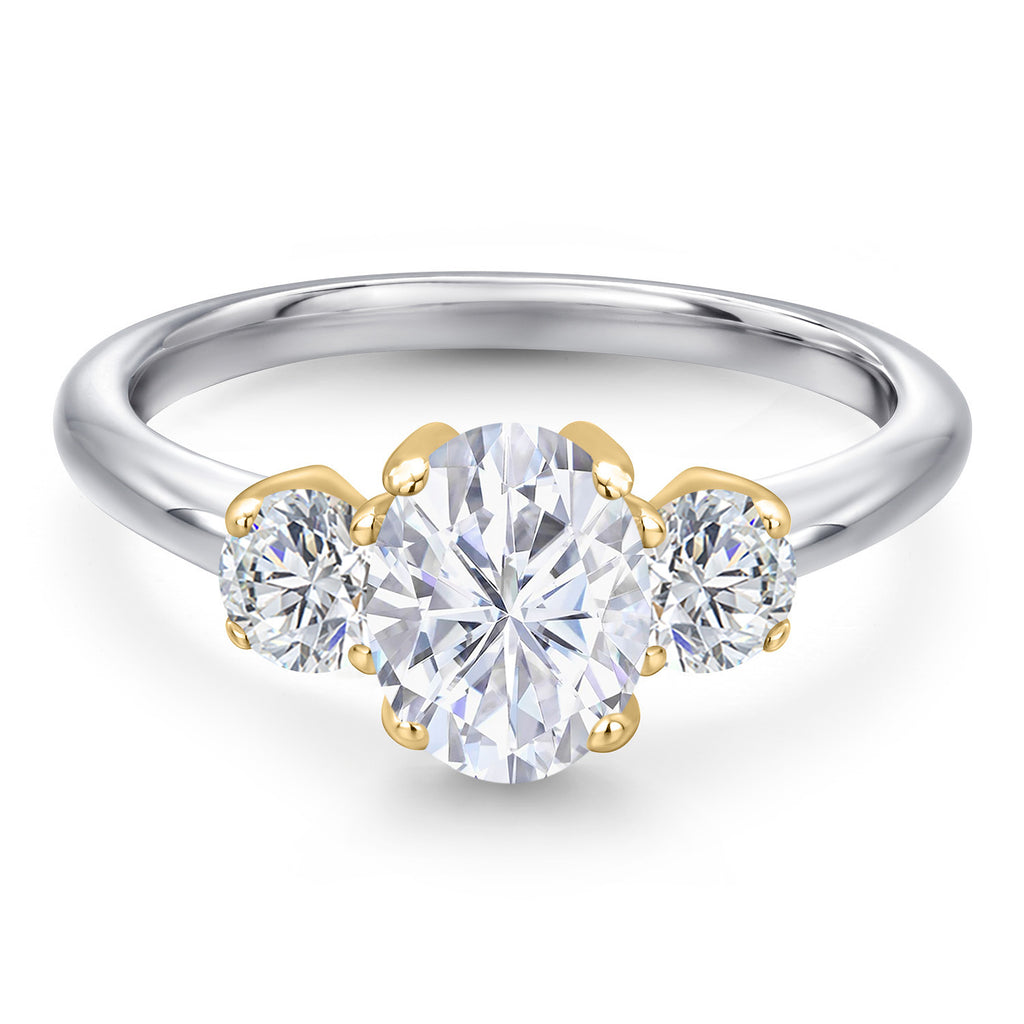 Ring in 925 Sterling Silver and 10K Yellow Gold