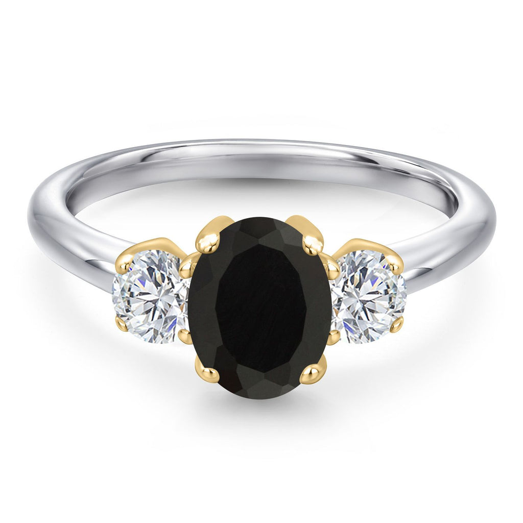 Ring in 925 Sterling Silver and 10K Yellow Gold