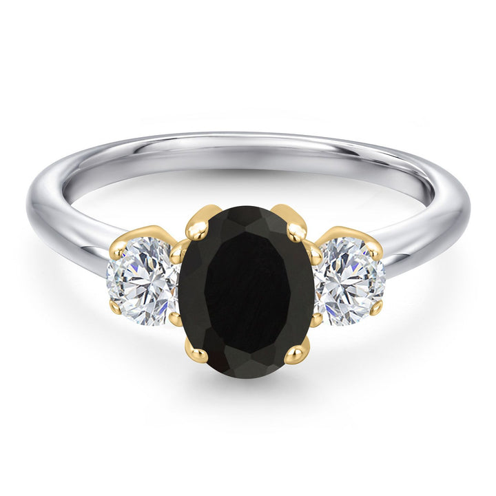 Ring in 925 Sterling Silver and 10K Yellow Gold