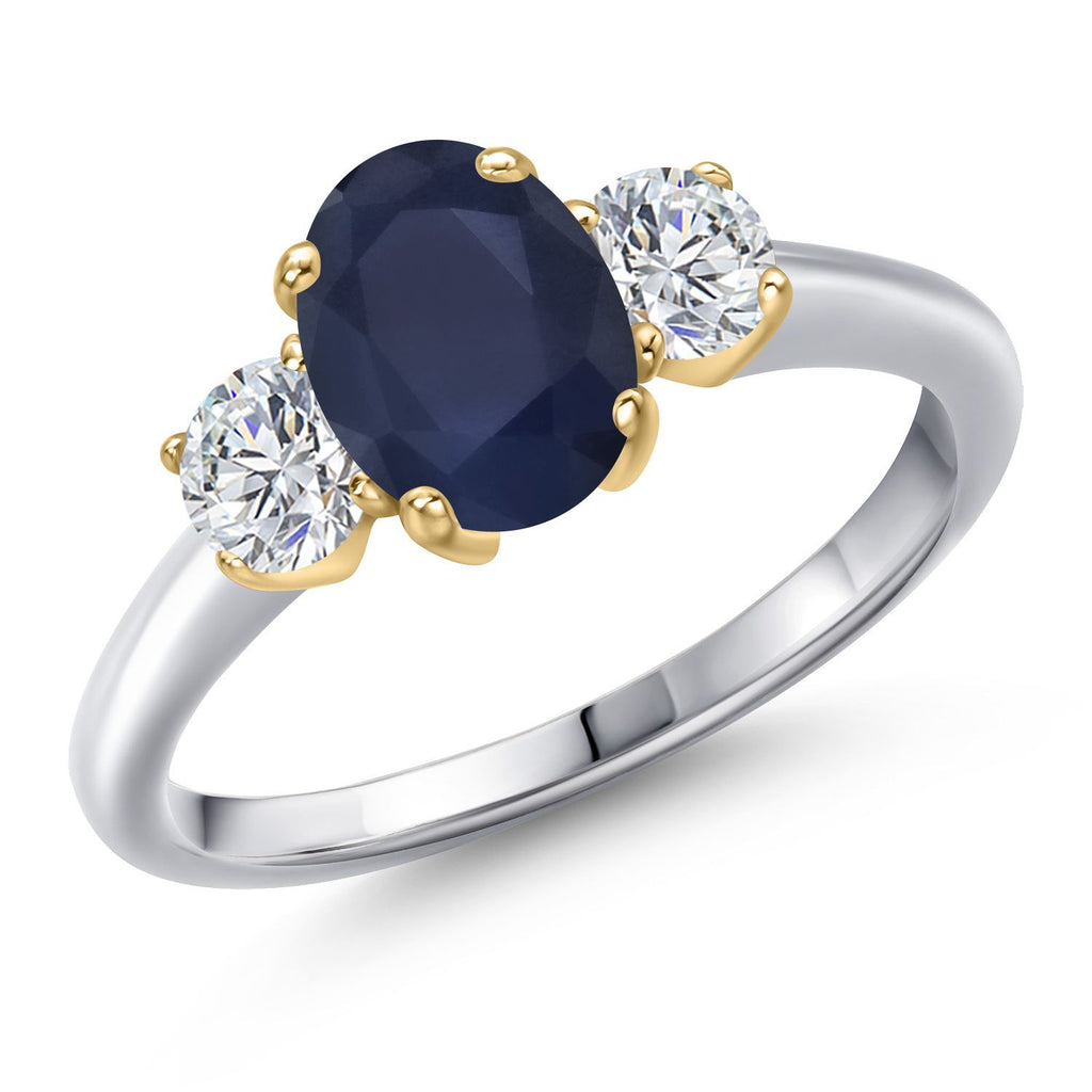 Ring in 925 Sterling Silver and 10K Yellow Gold