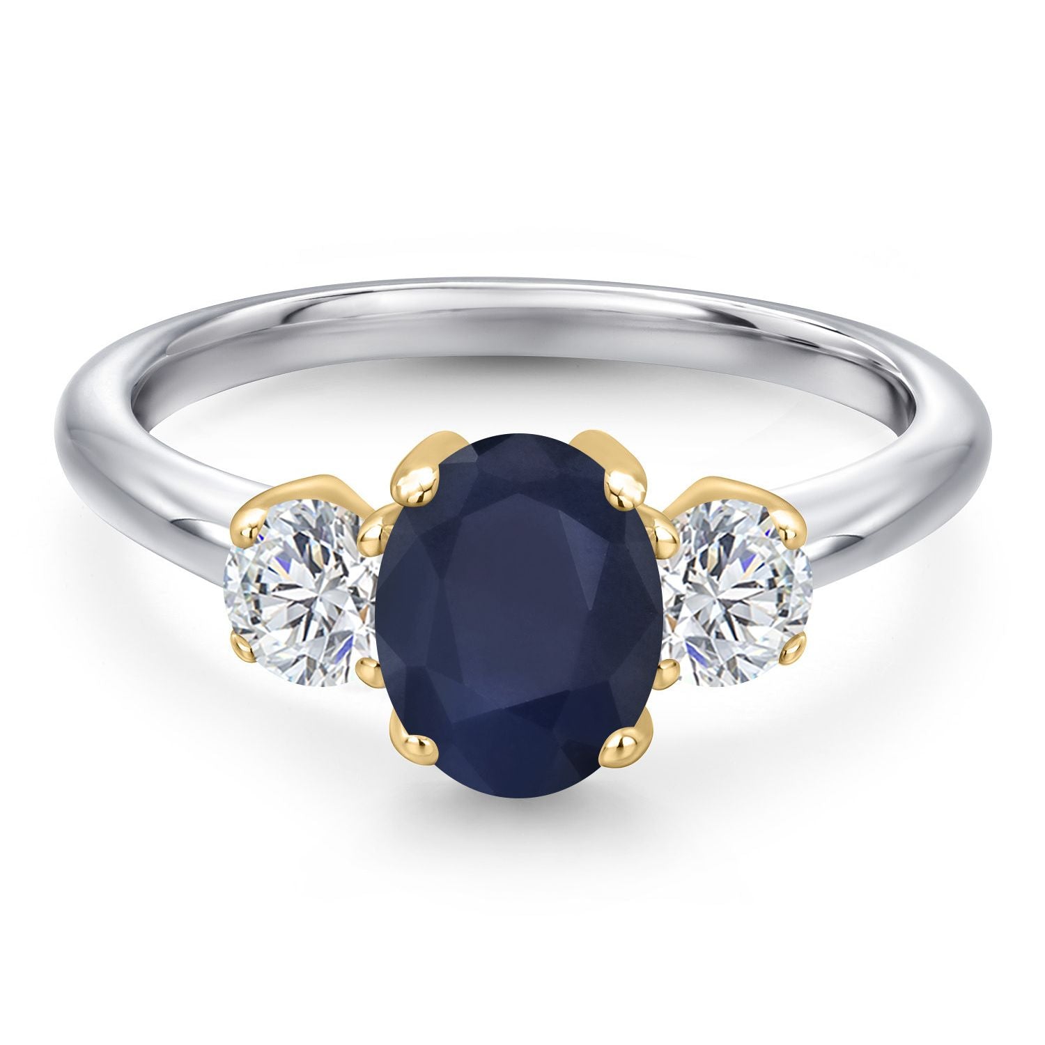 Ring in 925 Sterling Silver and 10K Yellow Gold