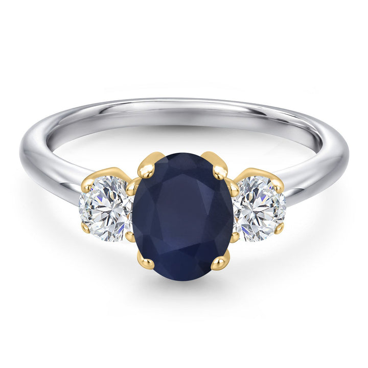 Ring in 925 Sterling Silver and 10K Yellow Gold
