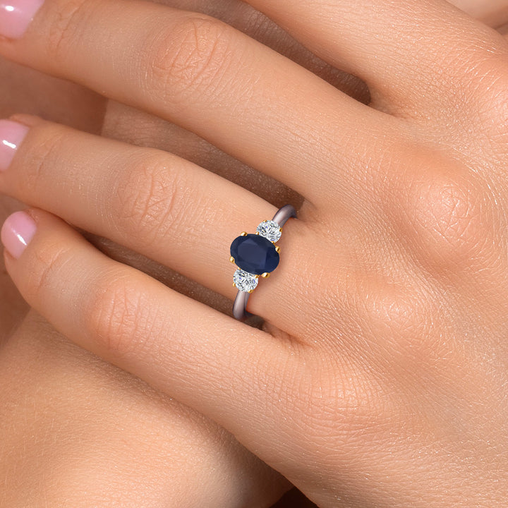 Ring in 925 Sterling Silver and 10K Yellow Gold