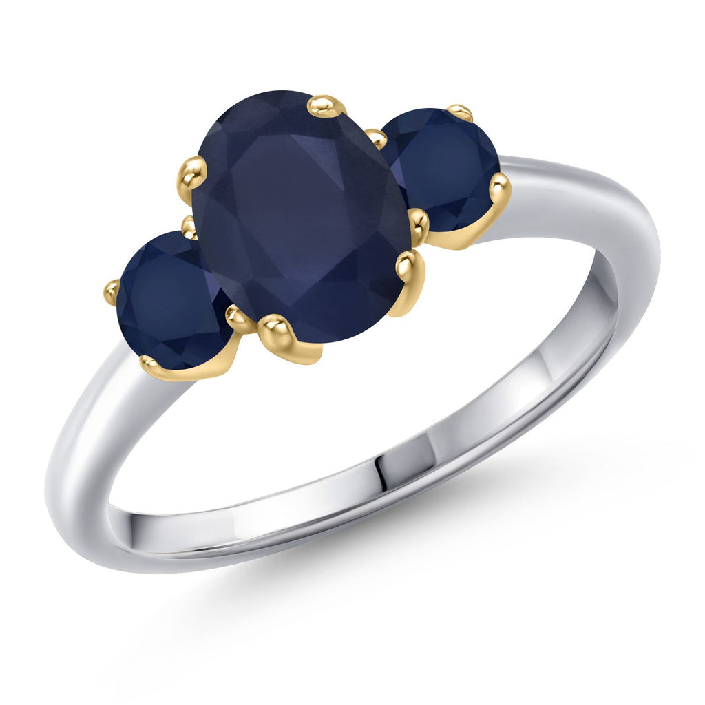 Ring in 925 Sterling Silver and 10K Yellow Gold