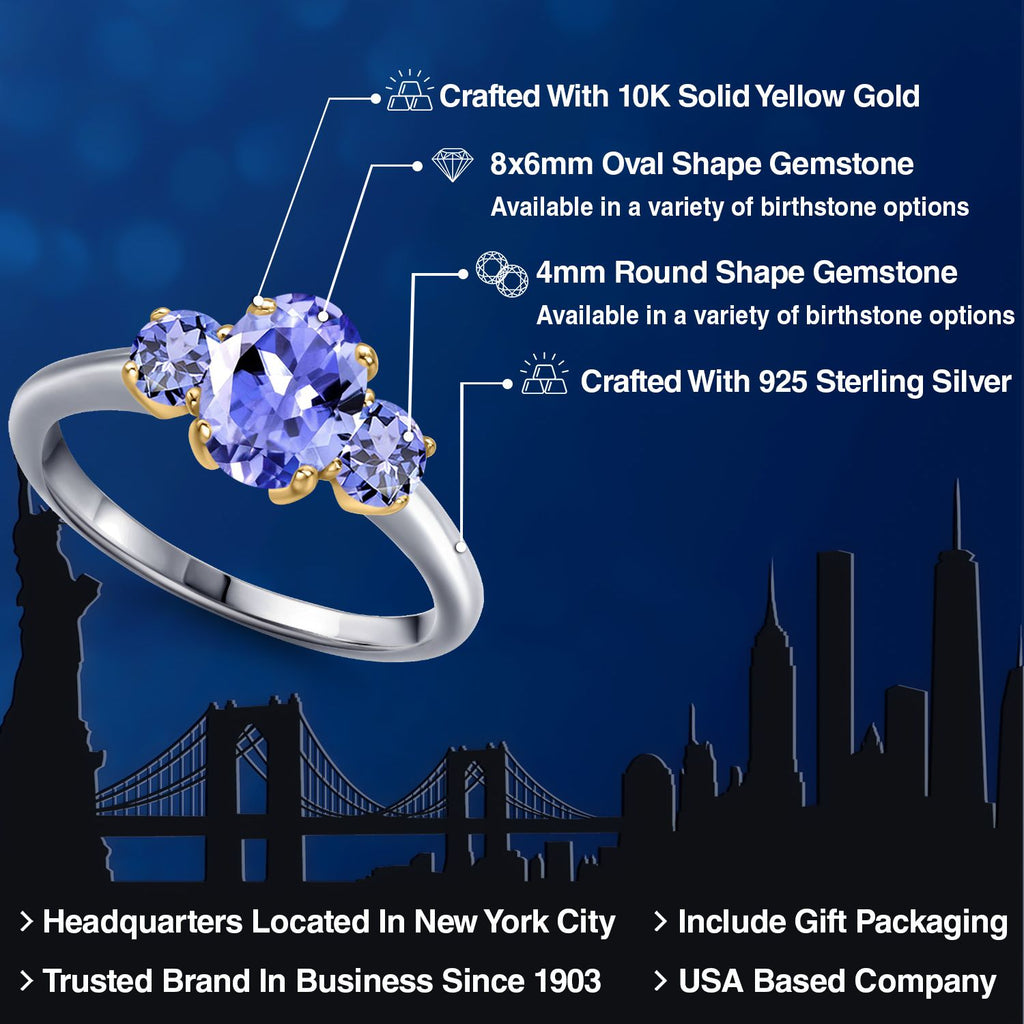 Ring in 925 Sterling Silver and 10K Yellow Gold