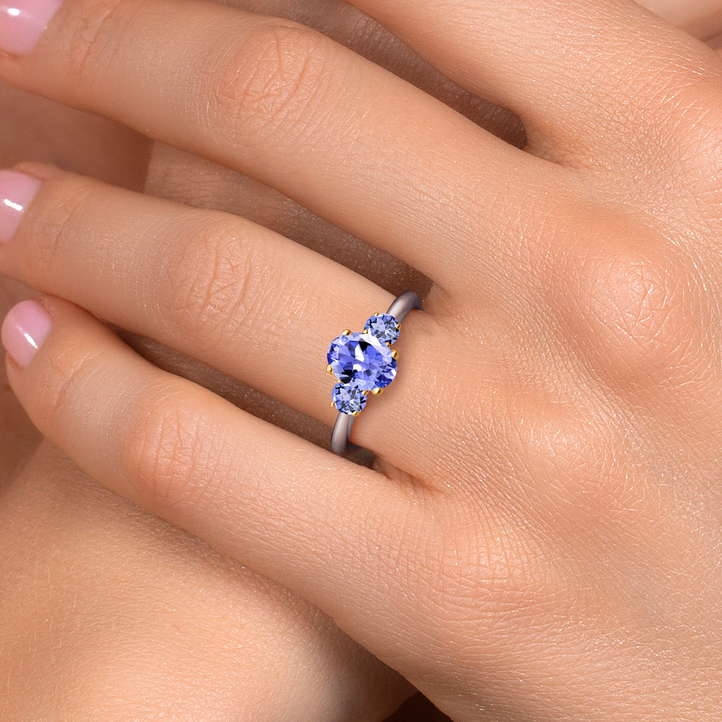 Ring in 925 Sterling Silver and 10K Yellow Gold