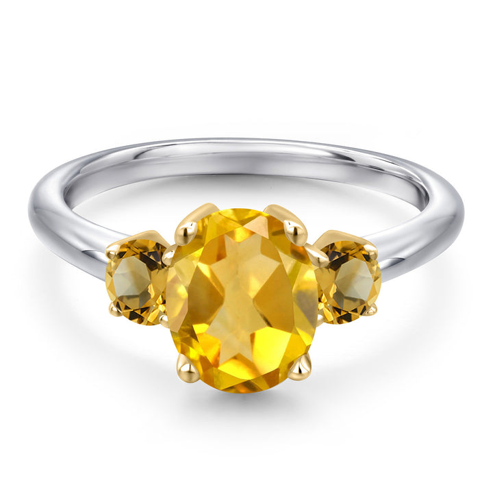 Ring in 925 Sterling Silver and 10K Yellow Gold