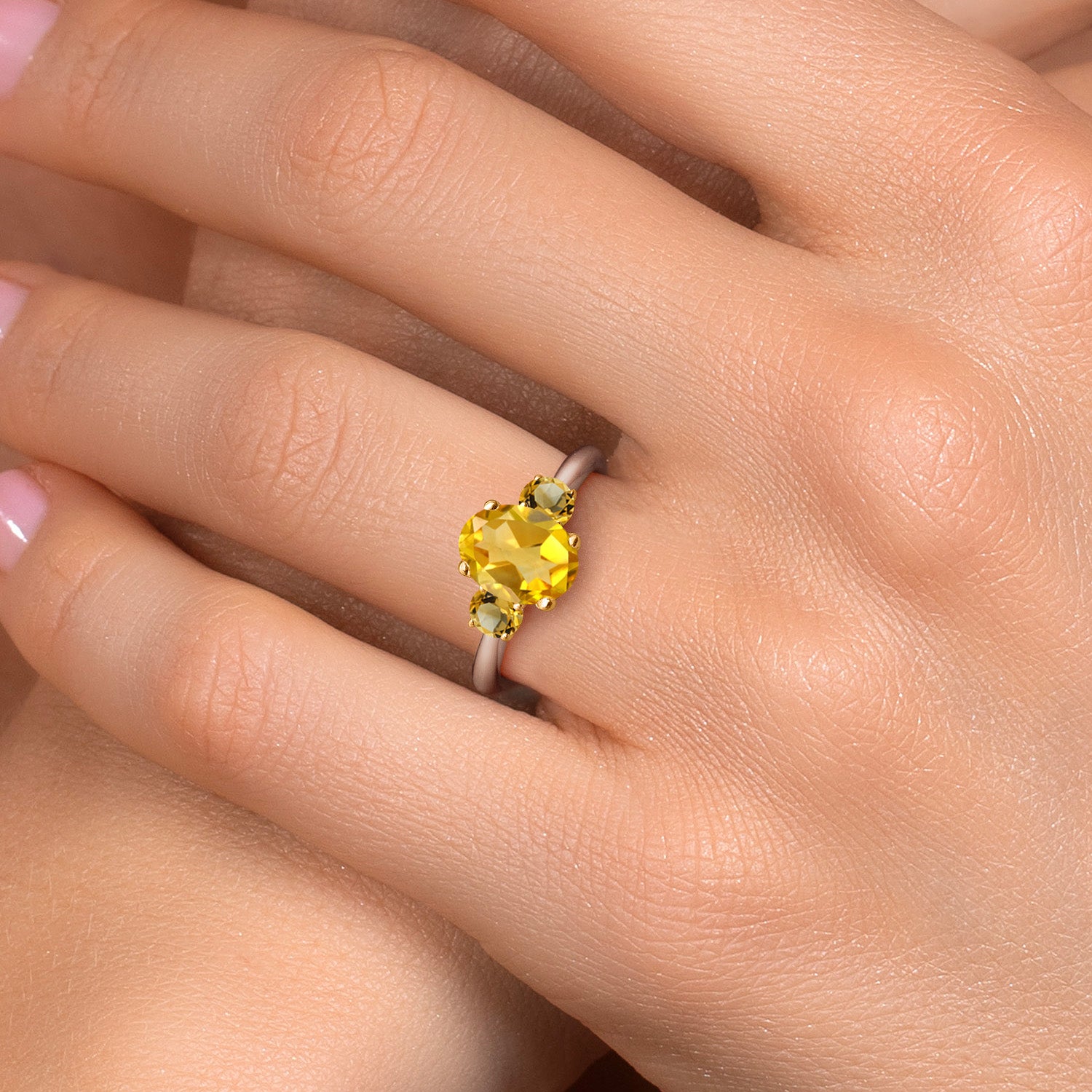 Ring in 925 Sterling Silver and 10K Yellow Gold