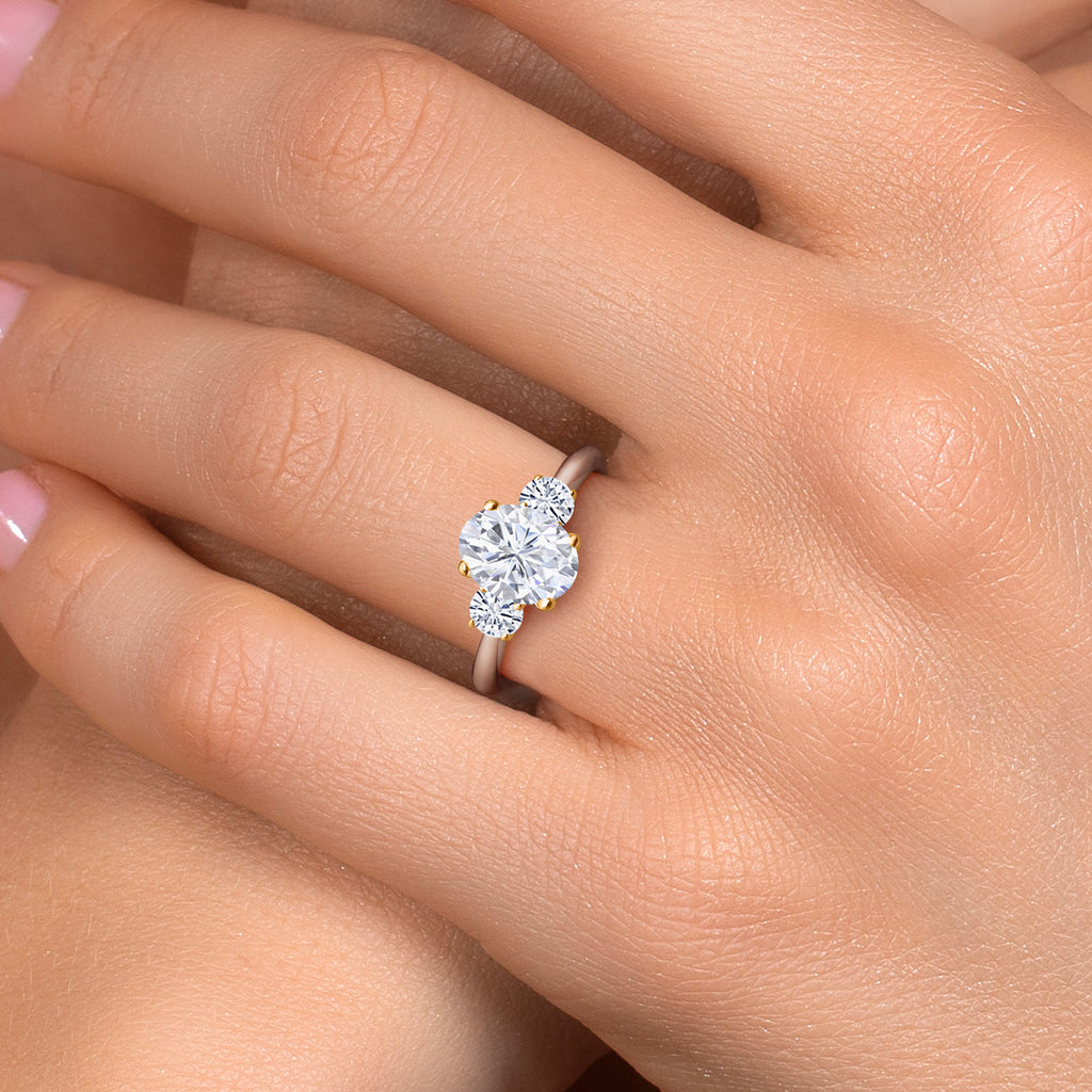 Ring in 925 Sterling Silver and 10K Yellow Gold