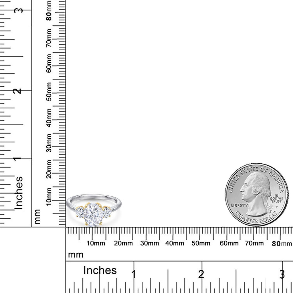 Ring in 925 Sterling Silver and 10K Yellow Gold