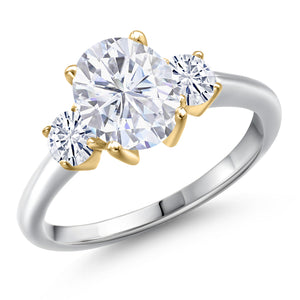 Ring in 925 Sterling Silver and 10K Yellow Gold