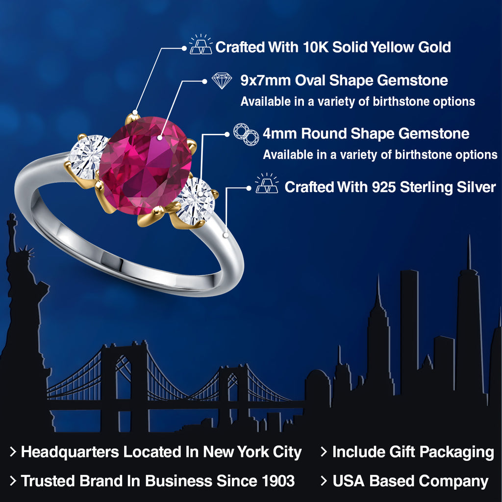 Ring in 925 Sterling Silver and 10K Yellow Gold