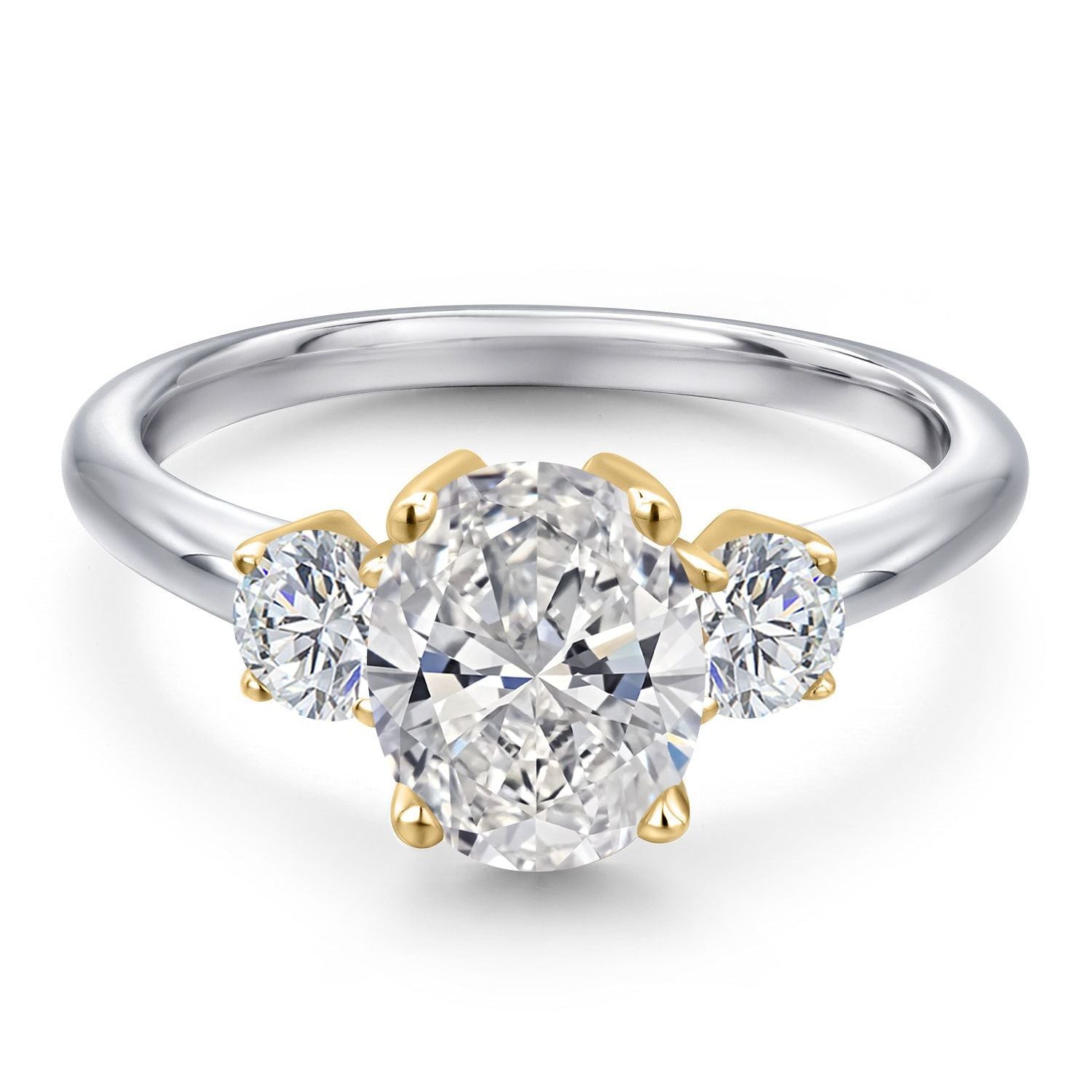 Ring in 925 Sterling Silver and 10K Yellow Gold