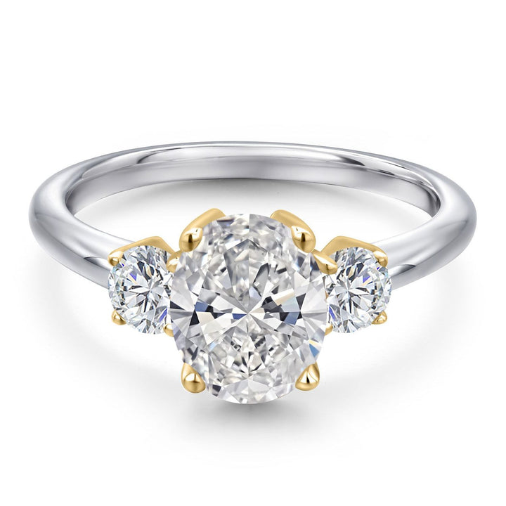 Ring in 925 Sterling Silver and 10K Yellow Gold